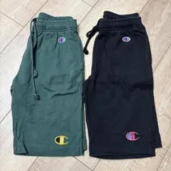 Champion 半ズボン 2色セット カーキ ブラック
