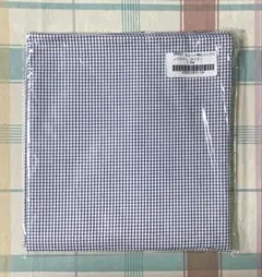 チェックアンドストライプ生地　C&Sちょっと幅広ミニウインドウペン　ネイビー1m