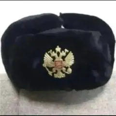 未使用 旧ソ連軍内務省特殊部隊用ウシャンカ 徽章付　防寒帽 ロシア軍 MVD