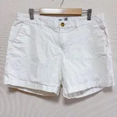 人気　オールドネイビー ホワイト ショートパンツ 【L】 白 コットン 夏服のサムネイル