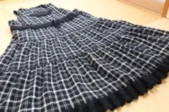 【美品】ニットモチーフ 毛素材 ボリュームワンピース【PINK HOUSE】