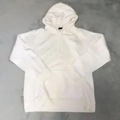 【JOSEPH HOMME】ホワイト 裏起毛フード付きパーカー（48）