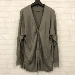 即決 UNIQLO ユニクロ UVカットⅤネックロングカーディガン グレー