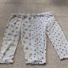 花柄 ハート柄 キッズパンツ 100