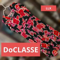 DoCLASSE花柄 ノースリーブ ひざ丈ワンピース 2XLのサムネイル