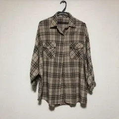 【INGNI】チェック長袖シャツ(M-L) オーバーサイズ ゆるだぼ 羽織りのサムネイル