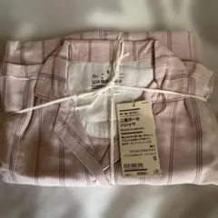MUJI 二重ガーゼパジャマ ライトピンクストライプ S