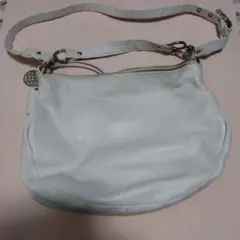 COACH ホワイト レザー ショルダーバッグ