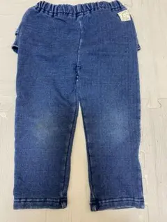 ダークブルー ウエストゴム パンツ