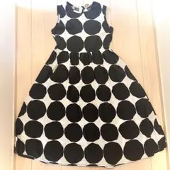 水玉模様 ノースリーブワンピース 130