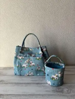 ハンドメイド♡ 保温保冷手提げ巾着　キャスキッドソンの生地で ハンドメイド♡ 保冷保温手提げ巾着 キャスキッドソンの生地で - メルカリ
