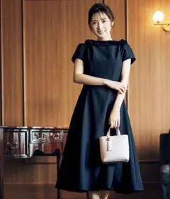 最終価格新品未使用　CELFORD 黒ワンピース　size38 CELFORD(セルフォード) / 21AW/カットジャガードミニワンピース