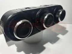 001T31エクストレイルアルミエアコンダイヤルブラック黒交換式リングイルミ 001T31エクストレイルアルミエアコンダイヤルブラックライン交換式
