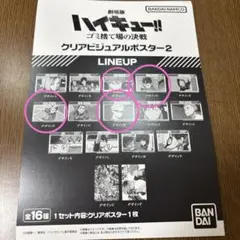 劇場版ハイキュー‼︎ゴミ捨て場の決戦 クリアビジュアルポスター2 C,D,F,H