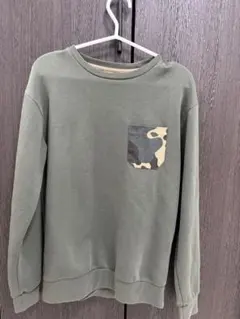 ZARA オリーブグリーン クルーネック トレーナー