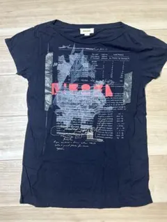 DIESEL ネイビー グラフィックTシャツ Mサイズ