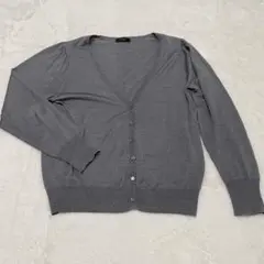 a.v.v. アーヴェヴェ 上品 薄手ニットカーデ 13号大きいサイズ オフィス