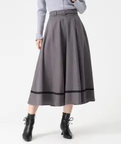 新品　MISCH MASCH フレアスカート ライトグレー