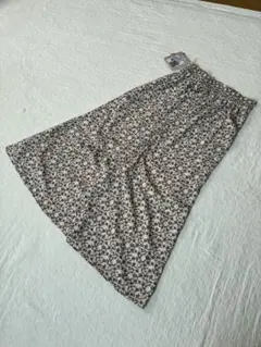 （お値下げ）新品！NOWNOW 2WAYロングスカート花柄 アイボリー Lサイズ