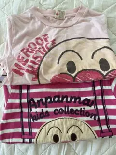アンパンマン 長袖Tシャツ 100cm ピンク