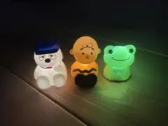 光るマスコット　スヌーピーシリーズ&カエルセット ライト付き　ほぼ新品です