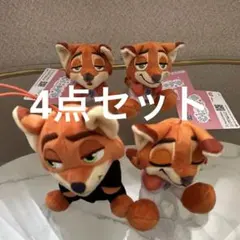 ズートピア2 ニック　ぬいぐるみ　4点セット
