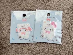 セリア　サンリオ　ハローキティ、マイメロ　パイルワッペンセット