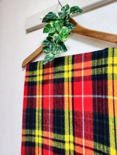 最終値下 タータンチェック ショール フリンジ付き マフラー 膝掛け