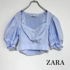 ZARA パフスリーブ　ブラウス　Sサイズ