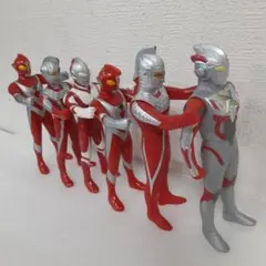 ウルトラマン フィギュア 6体セット 赤と銀 0413-07