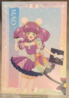 キミとアイドルプリキュア♪スイーツパラダイスコラボカフェ　ビジュアルカード　マオ