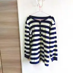 UNIQLOネイビーとホワイトのストライプパジャマ