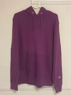 Champion チャンピオン プルオーバーパーカー フードロゴ 袖ロゴ 紫 Mのサムネイル