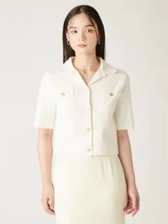 FRAY I.D オープンカラーミラノリブニットジャケット