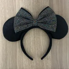 ミッキー耳カチューシャ ビーズ装飾付き