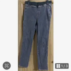 element of simple life デニムジーンズ　黒　ブラック　ゴム