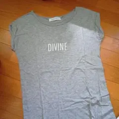 【SPIRALGIRL 】DIVINE ロゴ 半袖Tシャツ グレー袖無し　郵のサムネイル