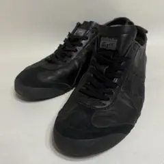 オニツカタイガー メキシコ66 レザー スニーカー ブラック TH4J2L