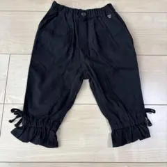 プティマイン　サイズ90 1度のみ着用　黒いフリル付きパンツ
