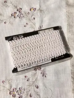 【未開封・30m巻】BEL-ART コットンブレード ホワイト 約7mm幅