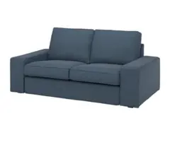 IKEA KIVIK シーヴィク 2人掛け用ソファカバー、グンナレドブルー