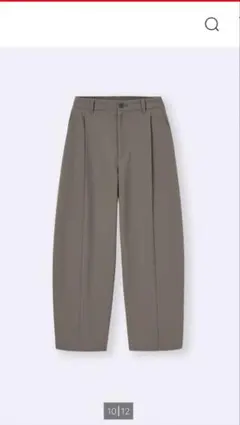 GUブラッシュドワイドテーパードパンツ