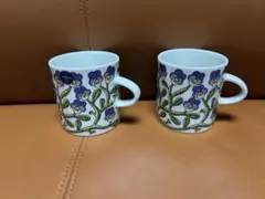 希少＊極美品】タイツー 「PAPAVERI」 マグカップ 2点 植物と昆虫 
