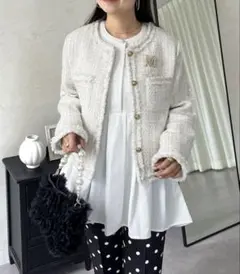 プロズヴェール　ラメツイードジャケット　prose verse