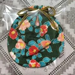 ハンドメイド　ちりめん友禅　巾着袋