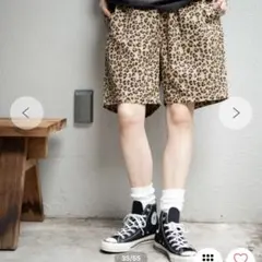 wego チノハーフパンツ レオパード