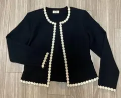 お花レースつきノーカラージャケットのサムネイル