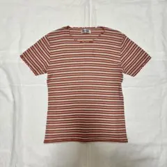 00s vintage 短丈 マルチボーダー メロウ リブTシャツ y2k 裏原のサムネイル