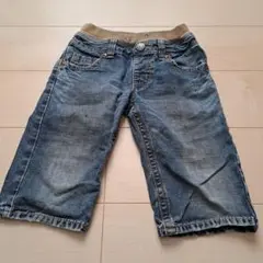 EDWIN　デニムハーフパンツ ゴム入りウエスト