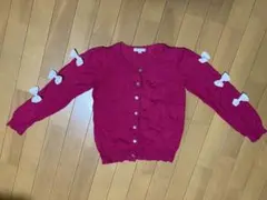 any FAM リボン付きカーディガン 140